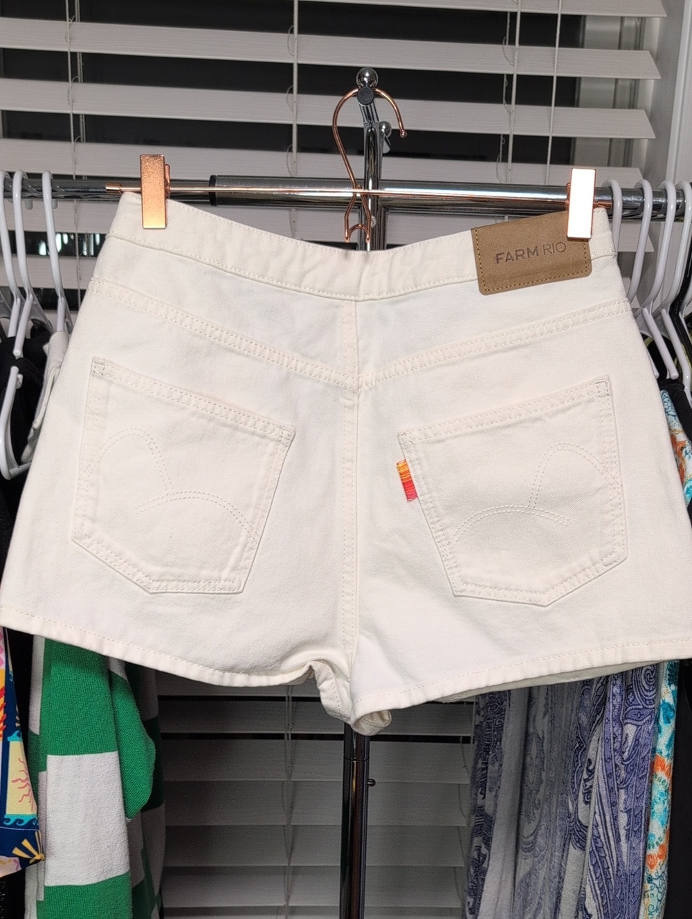 Farm Rio NWT Women's White Crochet Shorts - Picture 4 of 11